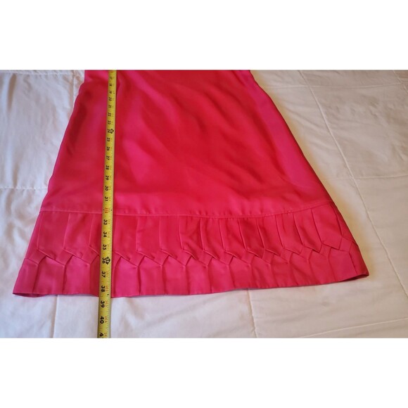 Peter Nygard Dress Womens Size 10 Pink Silk Sleeveless Decorated Hem Chic Party - Picture 8 of 8